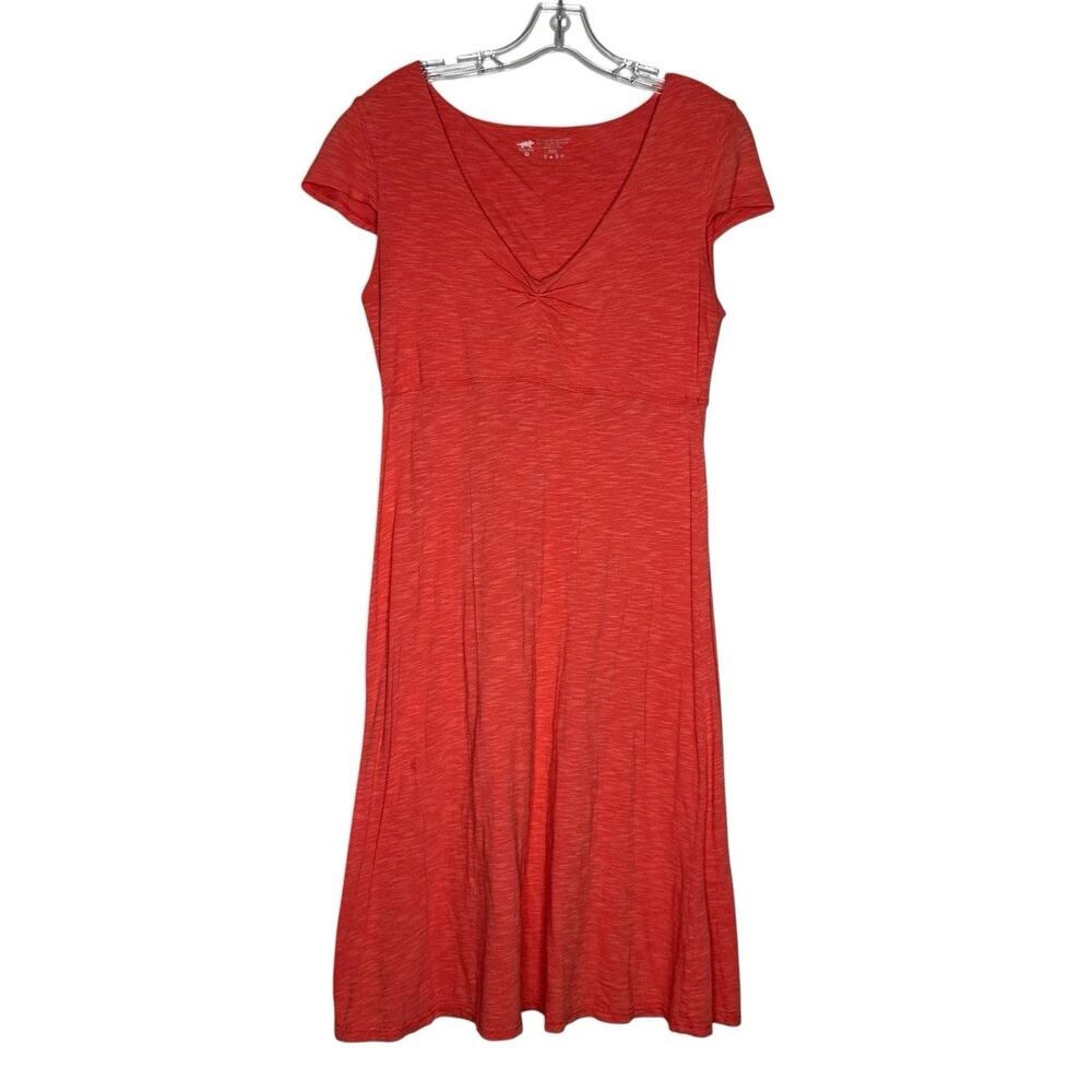Horny Toad Rosemarie Dress Coral Small Cap Sleeve V Neck Outdoors ￼